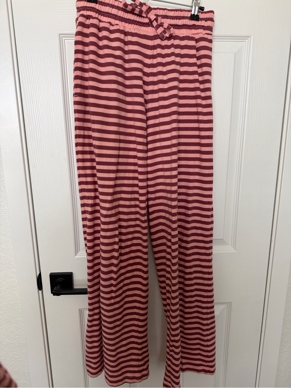 Daily Drills Striped Pink and Burgundy Lounge Pants